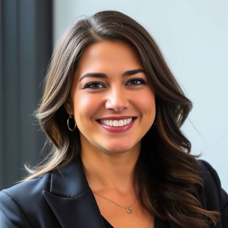 Retrato de Elena Ramírez, fundadora y CEO de Escenarios Excepcionales, sonriendo amigablemente.