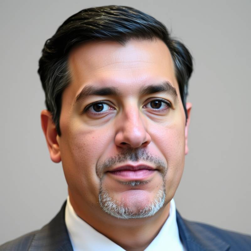 Retrato de Miguel Fernández, asesor legal de Escenarios Excepcionales, con una pose seria y profesional.