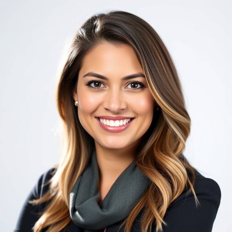 Retrato de Sofía Martínez, gerente de marketing de Escenarios Excepcionales, mostrando una sonrisa radiante y profesional.
